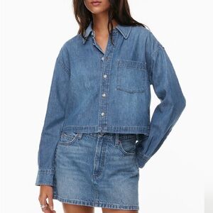 Denim Forum the 90s Carla Oversized Denim Shirt size L